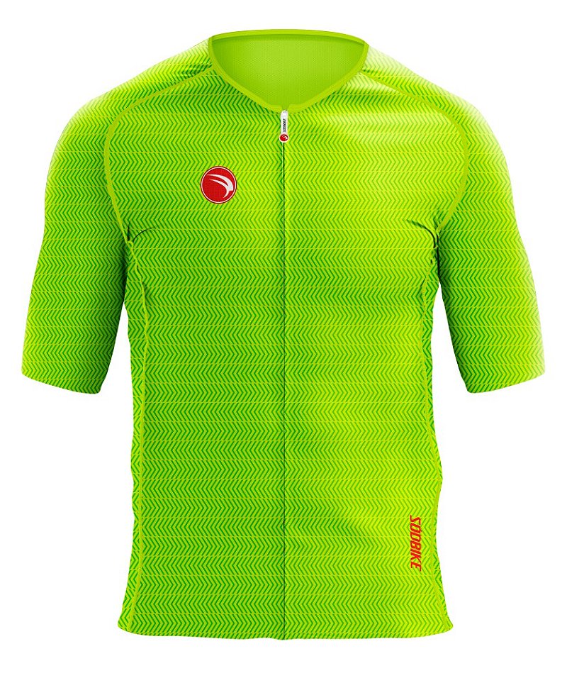 CAMISA CICLISMO UNISSEX PREMIUM SÓDBIKE, PROTEÇÃO SOLAR 50, ZIPER FULL