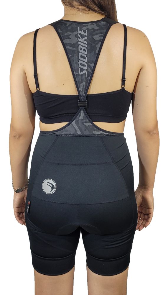 BRETELLE FEMININO CICLISMO ELITE SÓDBIKE, FORRO GEL E ESPUMA MISTO