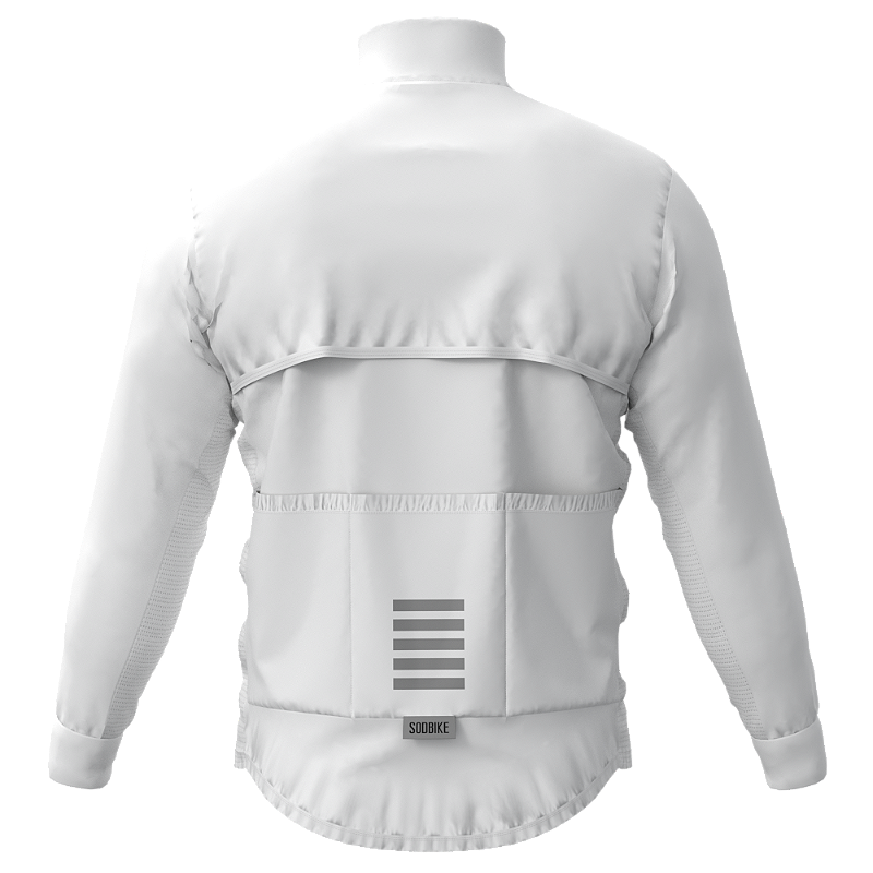 CORTA VENTO CICLISMO FEMININO SÓDBIKE, 3 BOLSOS, ZIPER FULL, BRANCO