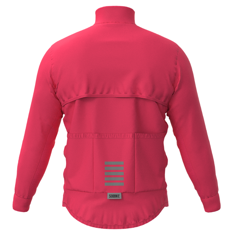 CORTA VENTO CICLISMO FEMININO SÓDBIKE, 3 BOLSOS, ZIPER FULL, PINK FLUOR