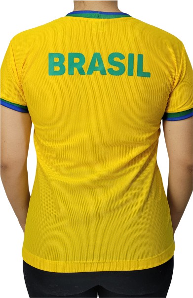 CAMISETA FEMININA BRASIL DRY CASUAL