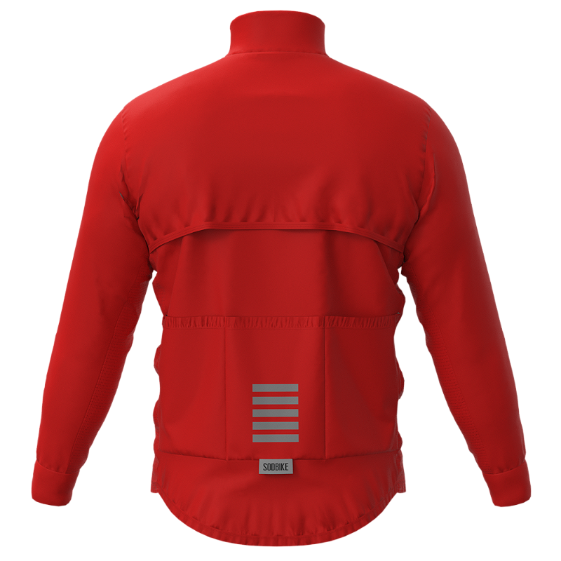 CORTA VENTO CICLISMO MASCULINO SÓDBIKE, 3 BOLSOS, ZIPER FULL, VERMELHO
