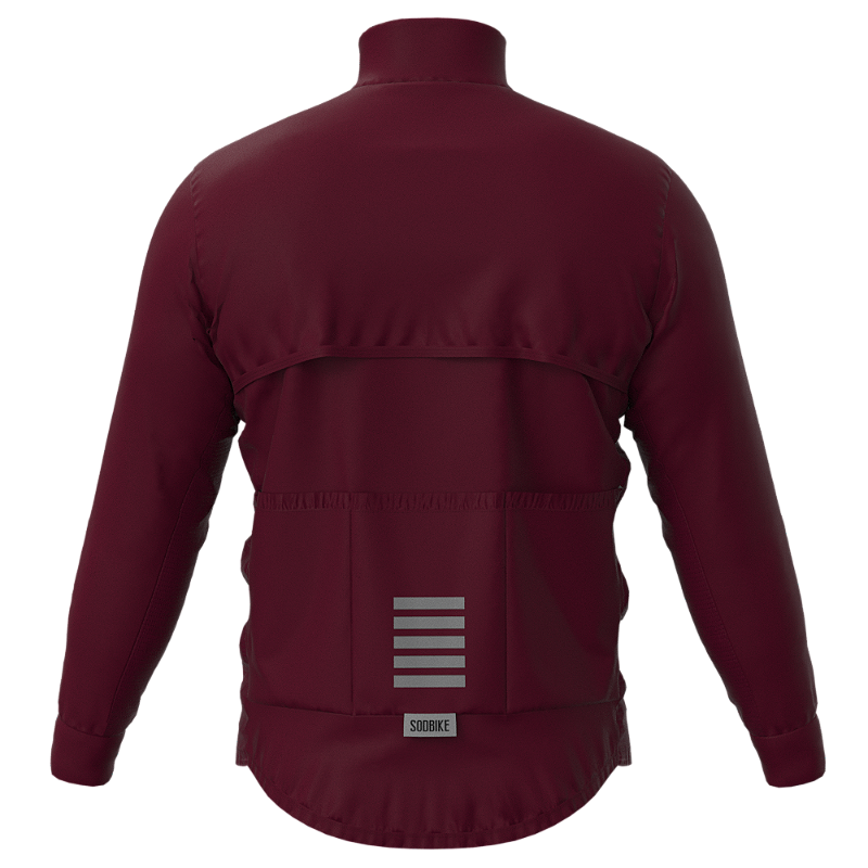 CORTA VENTO CICLISMO FEMININO SÓDBIKE, 3 BOLSOS, ZIPER FULL, MARSALA
