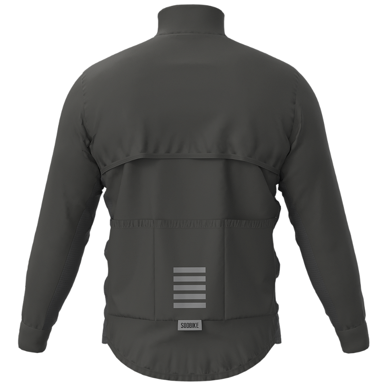 CORTA VENTO CICLISMO MASCULINO SÓDBIKE, 3 BOLSOS, ZIPER FULL, Cinza