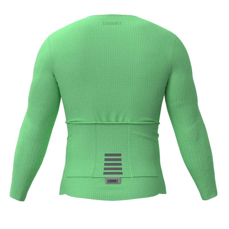 Camisa Ciclismo Confort Aero Verde Manga Longa