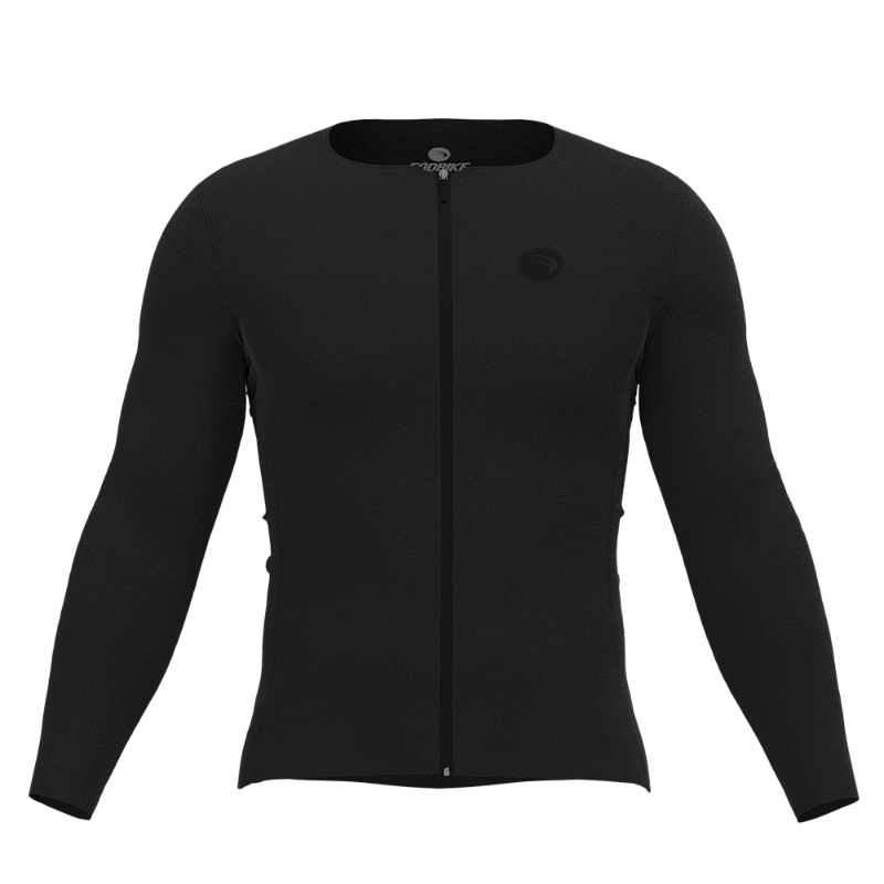 Camisa Ciclismo Confort Classic Preta Manga Longa