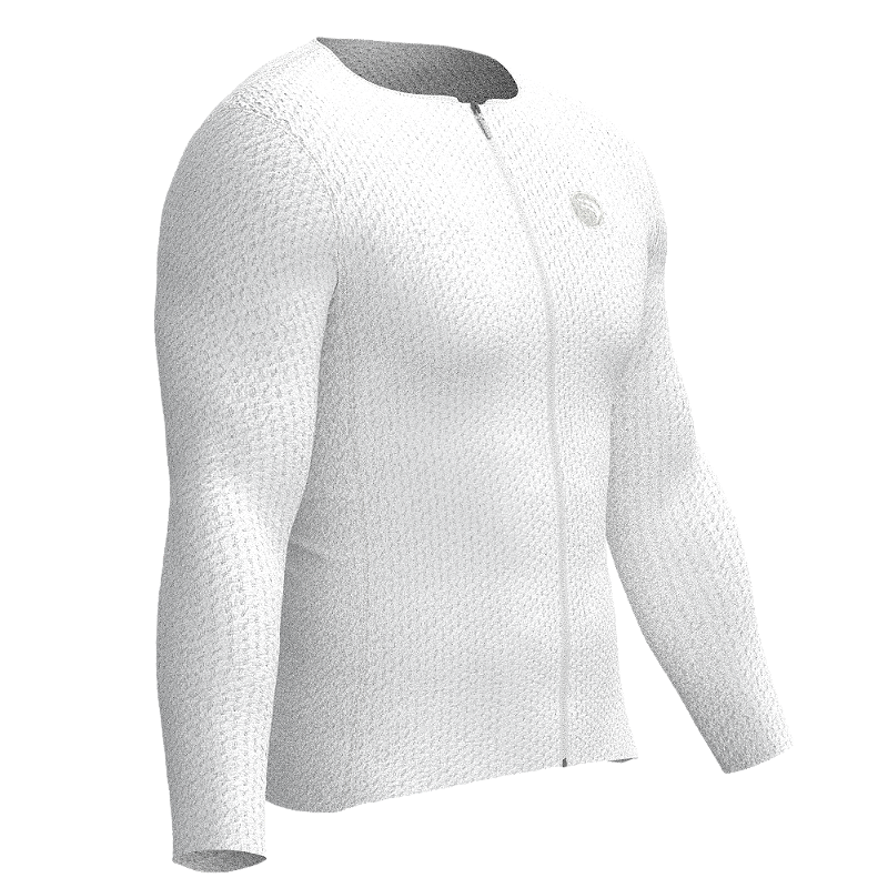 Camisa Ciclismo Confort Plus Branca Manga Longa
