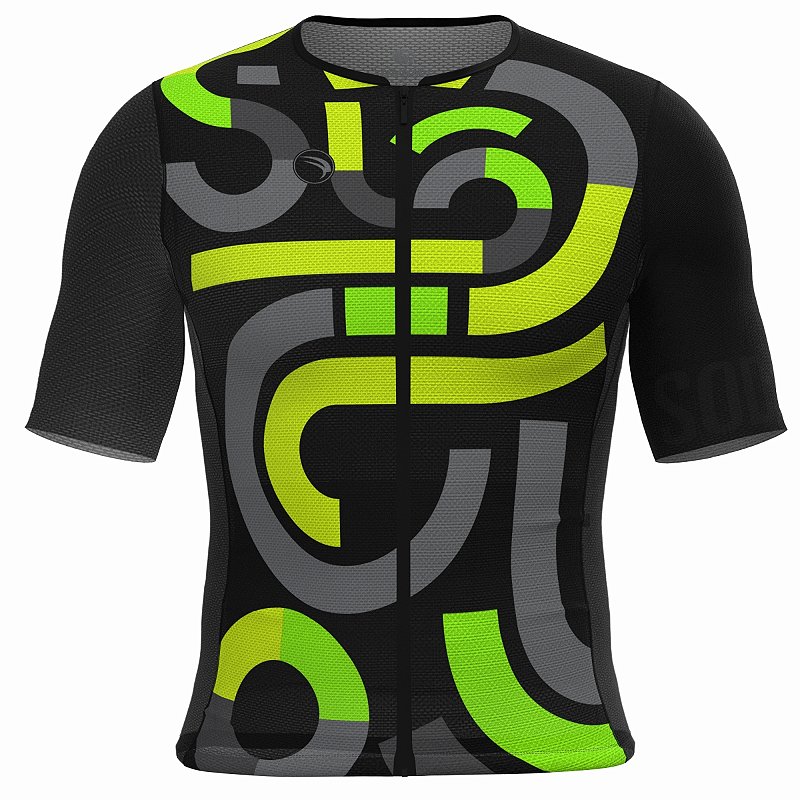 CAMISA CICLISMO UNISSEX EXTREME SÓDBIKE, ZIPER FULL, CORTE LASER, PRETA