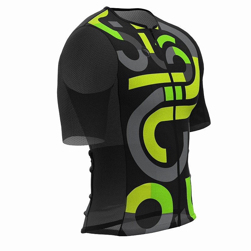 CAMISA CICLISMO UNISSEX EXTREME SÓDBIKE, ZIPER FULL, CORTE LASER, PRETA