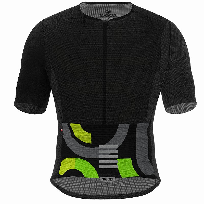 CAMISA CICLISMO UNISSEX EXTREME SÓDBIKE, ZIPER FULL, CORTE LASER, PRETA