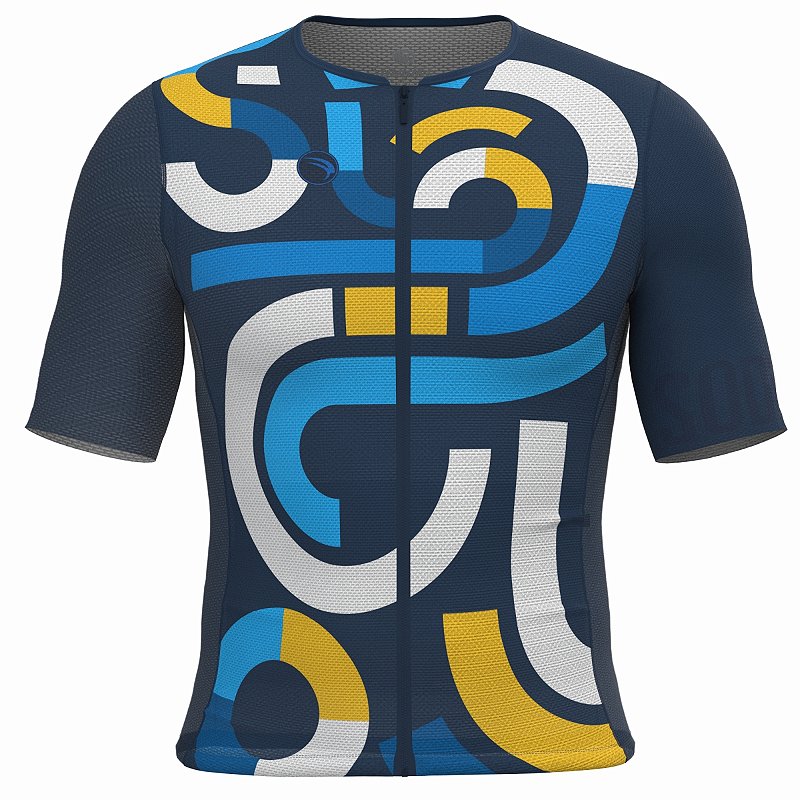 CAMISA CICLISMO UNISSEX EXTREME SÓDBIKE, ZIPER FULL, CORTE LASER, AZUL