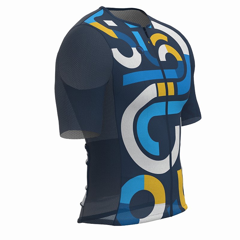 CAMISA CICLISMO UNISSEX EXTREME SÓDBIKE, ZIPER FULL, CORTE LASER, AZUL