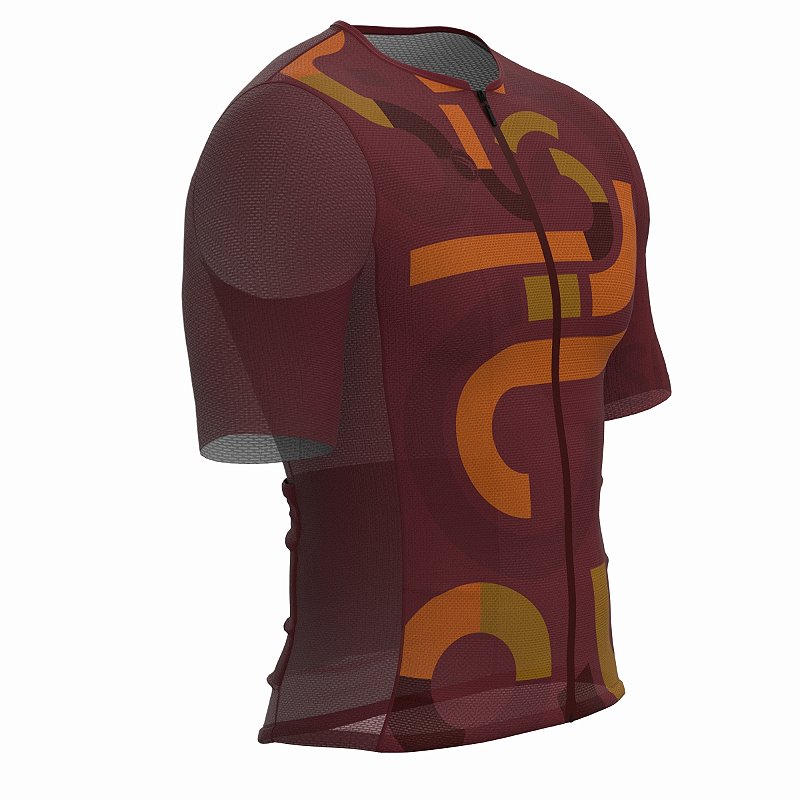 CAMISA CICLISMO UNISSEX EXTREME SÓDBIKE, ZIPER FULL, CORTE LASER, VINHO