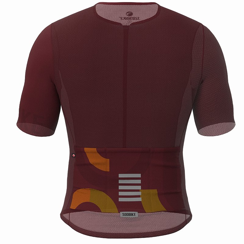 CAMISA CICLISMO UNISSEX EXTREME SÓDBIKE, ZIPER FULL, CORTE LASER, VINHO
