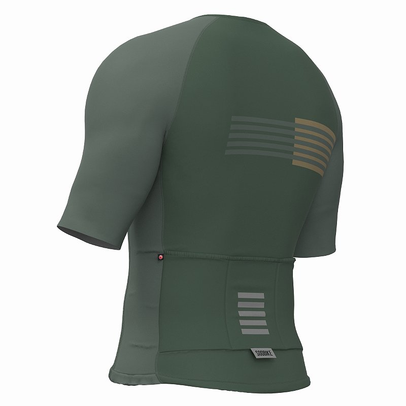 CAMISA CICLISMO UNISSEX PERFORMANCE SÓDBIKE, ZIPER FULL, CORTE LASER, VERDE