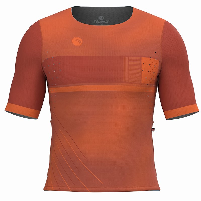 CAMISA CICLISMO UNISSEX BASIC SÓDBIKE, SEM ZIPER , CORTE LASER, COBRE