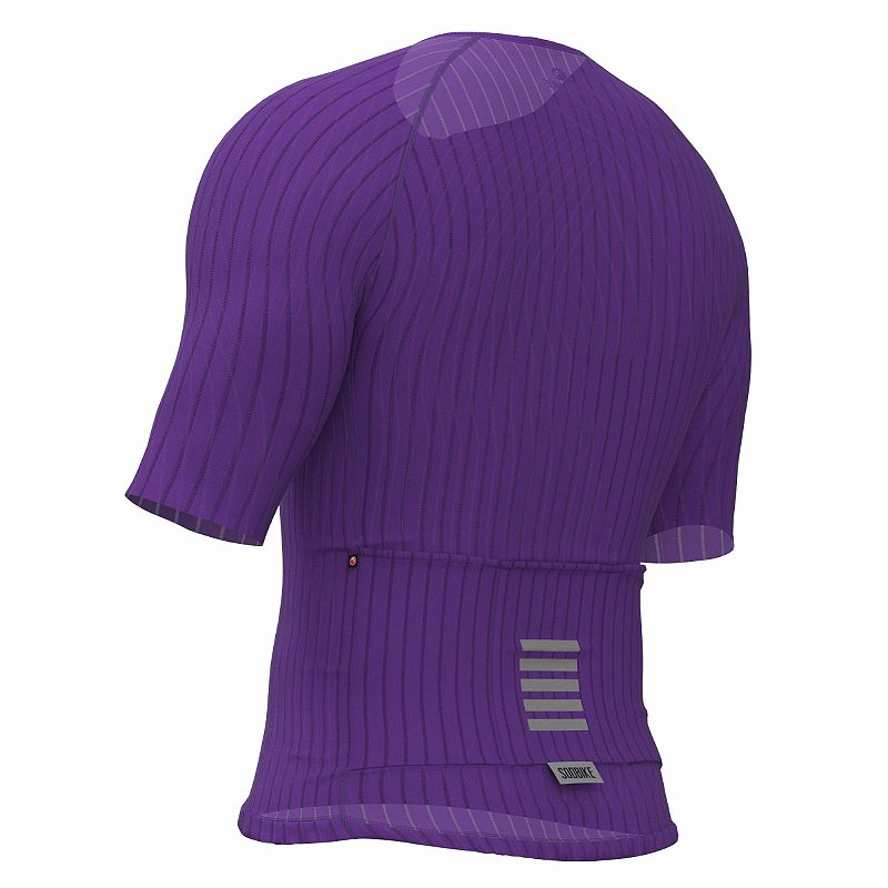 CAMISA CICLISMO UNISSEX MAX SÓDBIKE, ZIPER FULL, CORTE LASER, ROXO