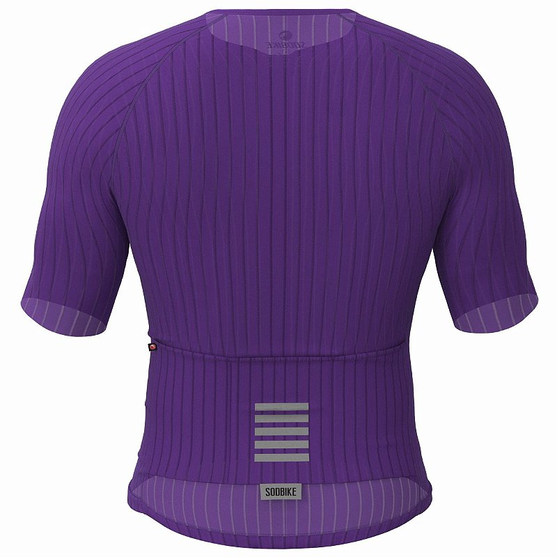 CAMISA CICLISMO UNISSEX MAX SÓDBIKE, ZIPER FULL, CORTE LASER, ROXO
