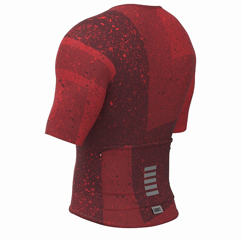 CAMISA CICLISMO UNISSEX SOFT SÓDBIKE, ZIPER FULL, CORTE LASER, VERMELHA