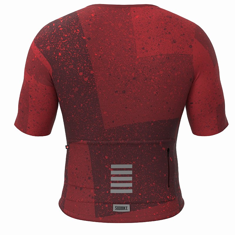 CAMISA CICLISMO UNISSEX SOFT SÓDBIKE, ZIPER FULL, CORTE LASER, VERMELHA