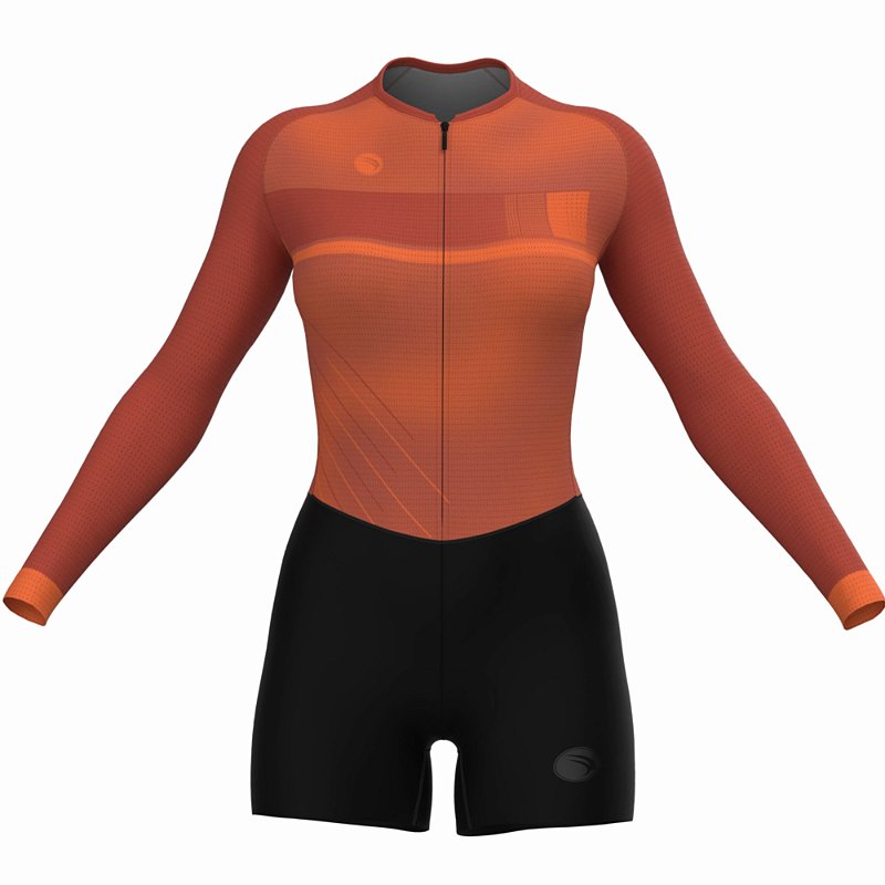 MACAQUINHO CICLISMO BASIC FEMININO SÓDBIKE, MANGA LONGA, FORRO GEL E ESPUMA MISTO