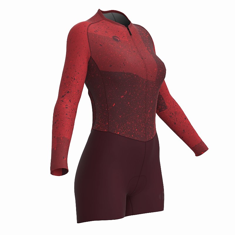 MACAQUINHO CICLISMO SOFT FEMININO SÓDBIKE, MANGA LONGA, FORRO GEL E ESPUMA MISTO