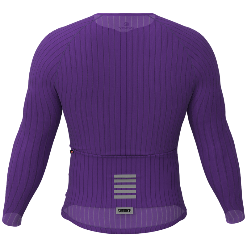 CAMISA CICLISMO UNISSEX MAX SÓDBIKE, ZIPER FULL, MANGA LONGA, CORTE LASER, ROXA