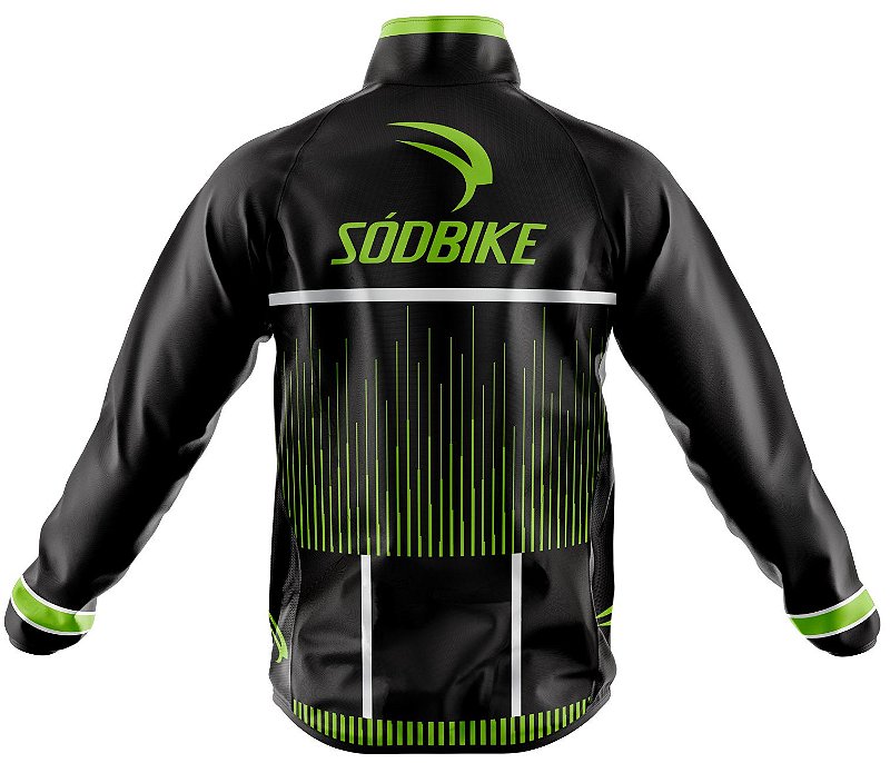 CORTA VENTO CICLISMO MASCULINA SÓDBIKE, 3 BOLSOS, ZIPER FULL