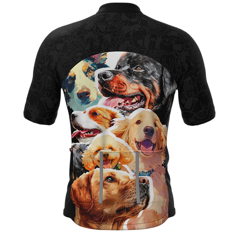 CAMISA CICLISMO MASCULINA SÓDBIKE, PROTEÇÃO SOLAR 20, ZIPER FULL, CACHORRO