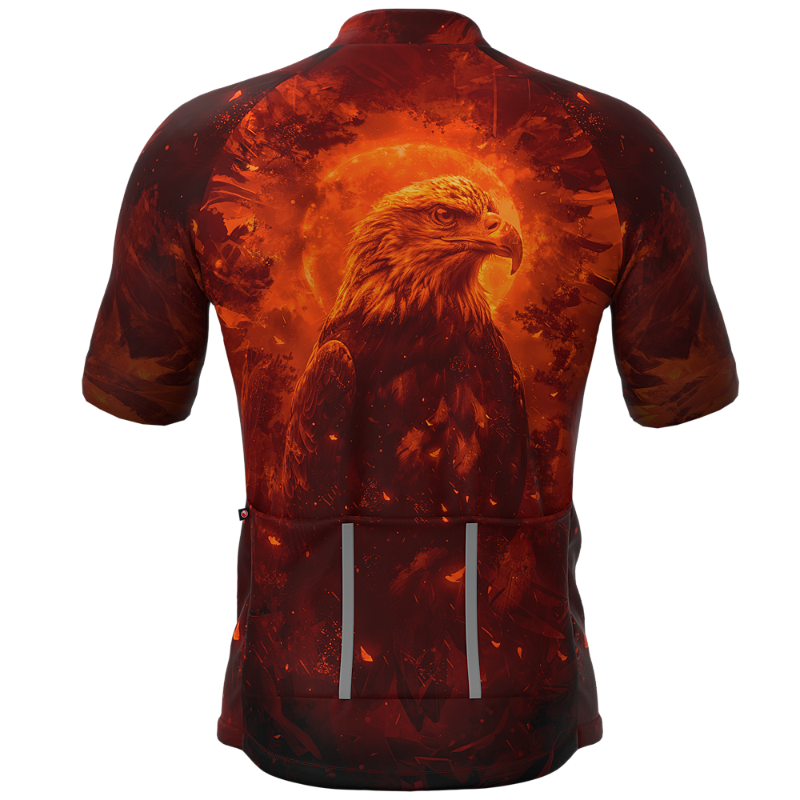 CAMISA CICLISMO MASCULINA SÓDBIKE, PROTEÇÃO SOLAR 20, ZIPER FULL, ÁGUIA