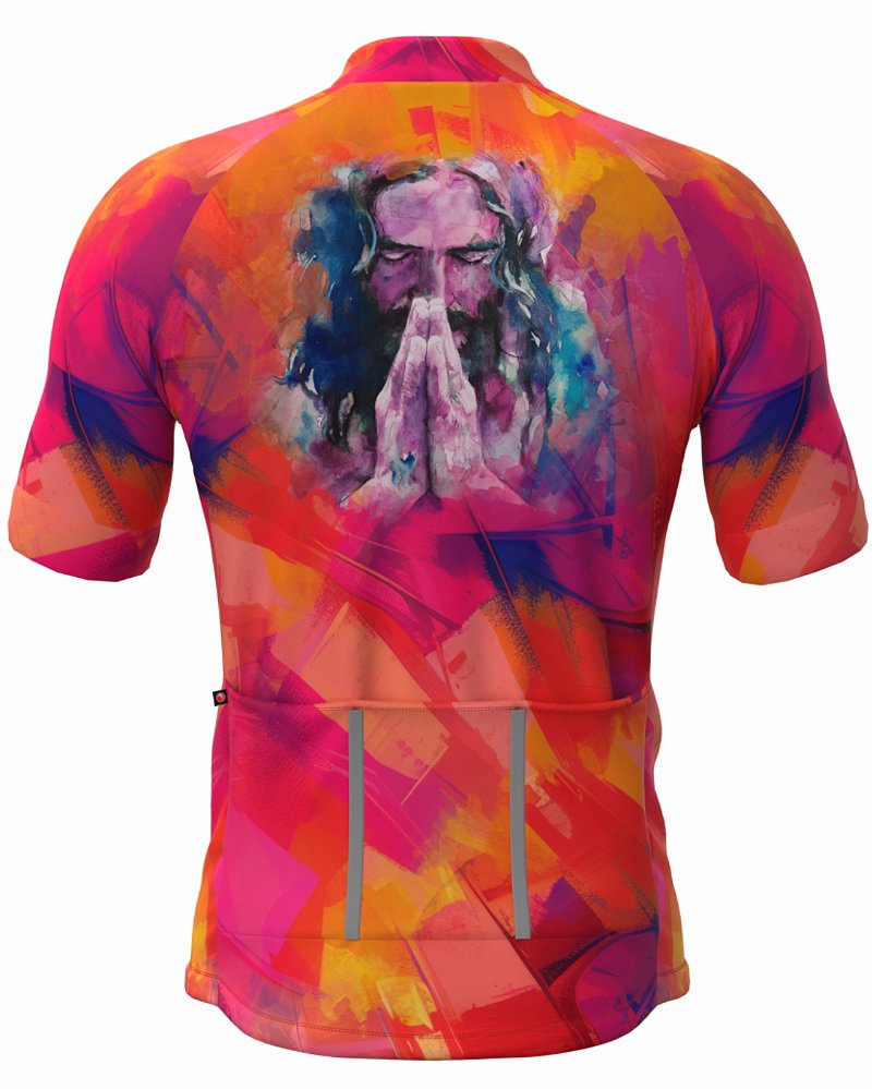 CAMISA CICLISMO MASCULINA SÓDBIKE, PROTEÇÃO SOLAR 20, ZIPER FULL, JESUS