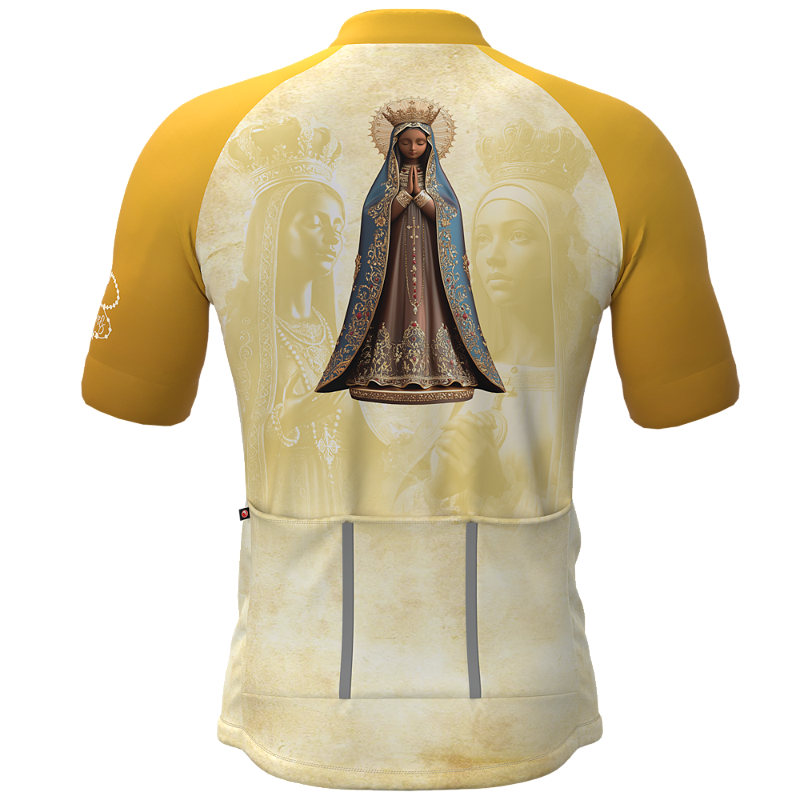CAMISA CICLISMO MASCULINA SÓDBIKE, PROTEÇÃO SOLAR 20, ZIPER FULL, NOSSA SENHORA