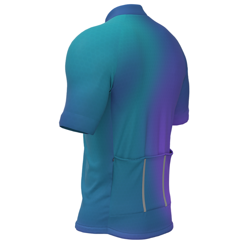 CAMISA CICLISMO MASCULINA SÓDBIKE, PROTEÇÃO SOLAR 20, ZIPER FULL, DEGRADE