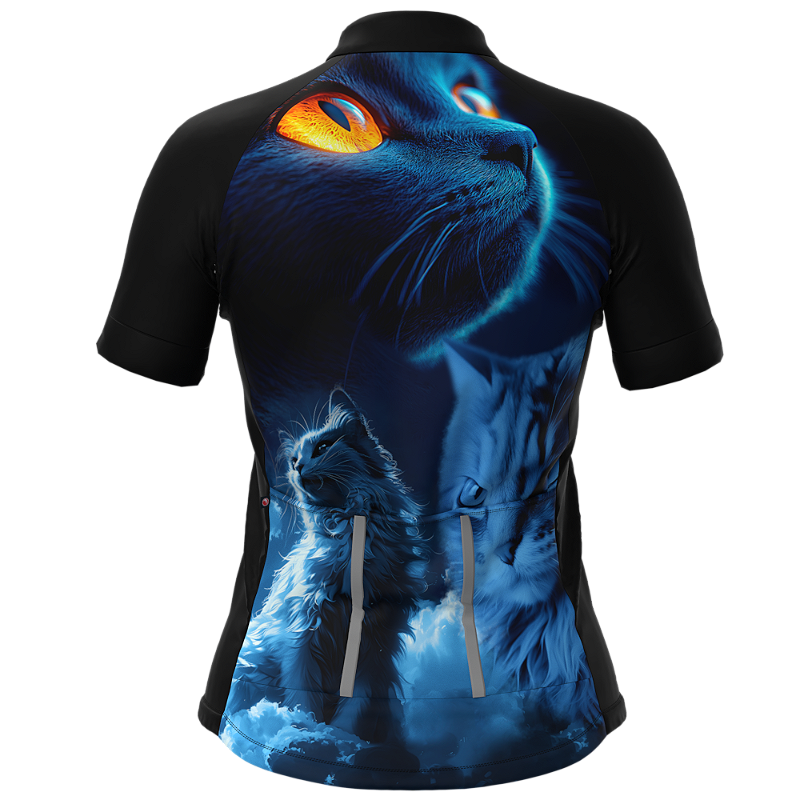 CAMISA CICLISMO FEMININA SÓDBIKE, PROTEÇÃO SOLAR 20, ZIPER FULL, GATO