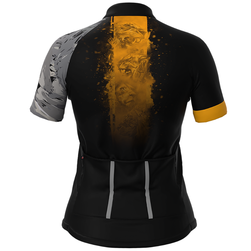 CAMISA CICLISMO FEMININA SÓDBIKE, PROTEÇÃO SOLAR 20, ZIPER FULL, LEÃO