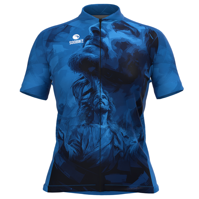CAMISA CICLISMO FEMININA SÓDBIKE, PROTEÇÃO SOLAR 20, ZIPER FULL, JESUS