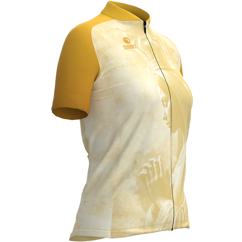 CAMISA CICLISMO FEMININA SÓDBIKE, PROTEÇÃO SOLAR 20, ZIPER FULL, NOSSA SENHORA