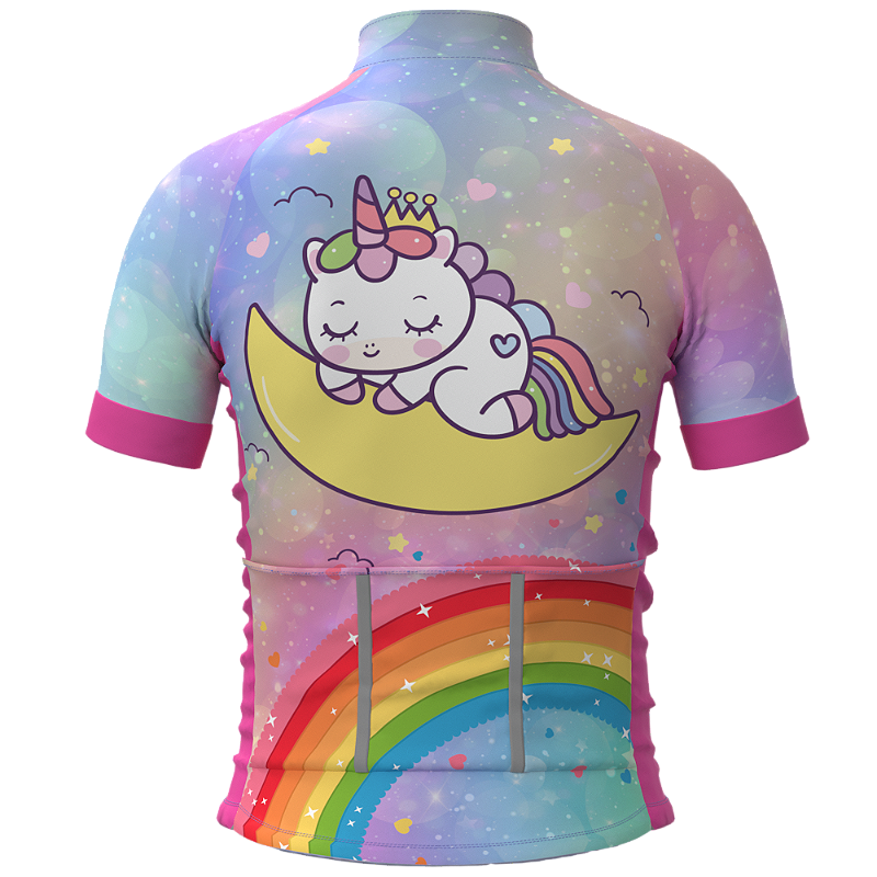 CAMISA CICLISMO INFANTIL SÓDBIKE, PROTEÇÃO SOLAR 20, ZIPER FULL, UNICÓRNIO