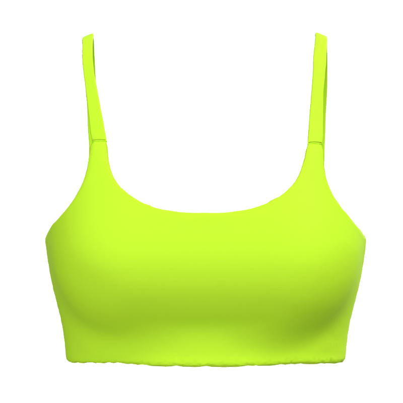 TOP Poliamida com bojo Amarelo Fluor