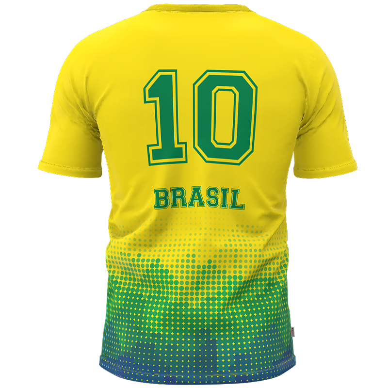 Camiseta Casual 2026 Brasil Amarela