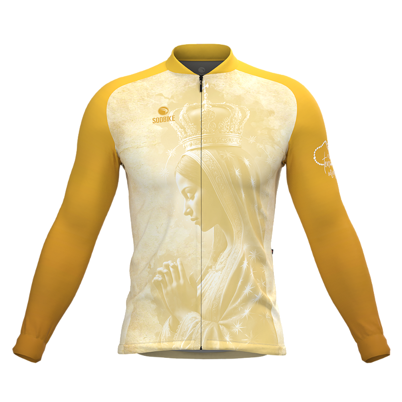 CAMISA CICLISMO MASCULINA SÓDBIKE,ZIPER FULL, NOSSA SENHORA LONGA
