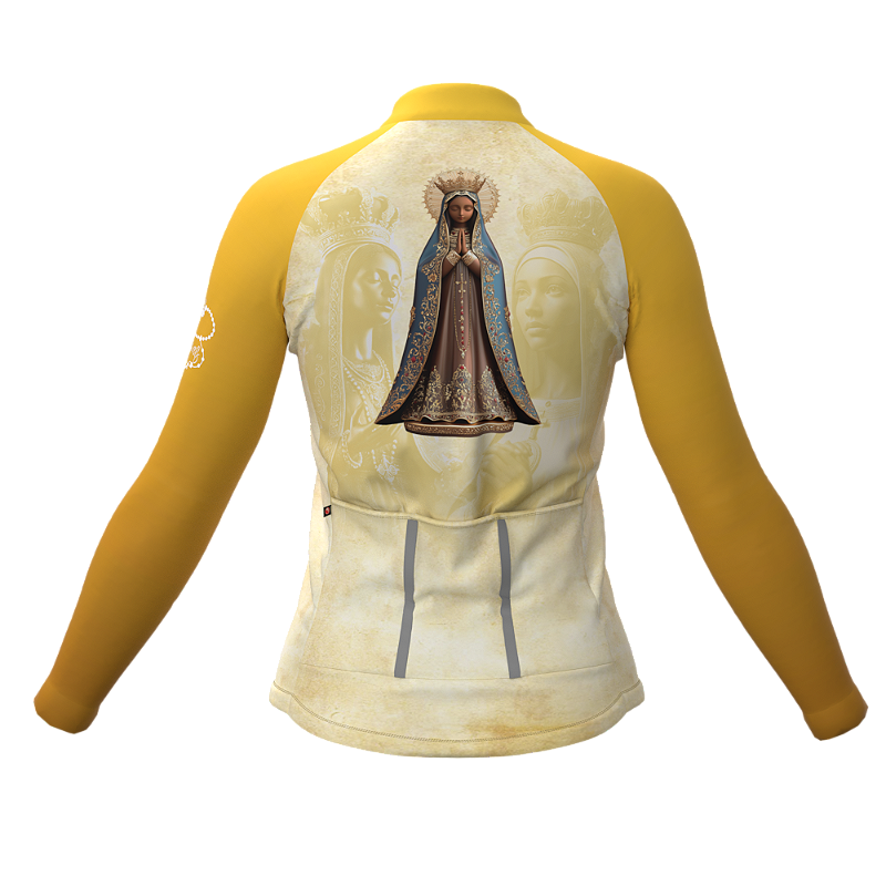CAMISA CICLISMO FEMININA SÓDBIKE,ZIPER FULL, NOSSA SENHORA LONGA