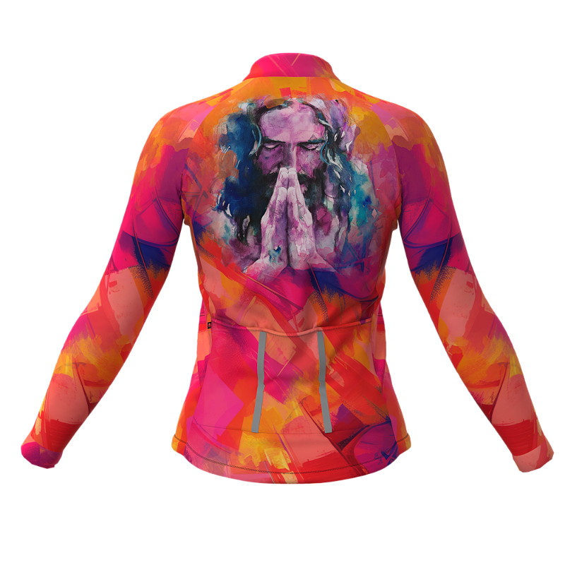 CAMISA CICLISMO FEMININA SÓDBIKE, ZIPER FULL, JESUS LONGA