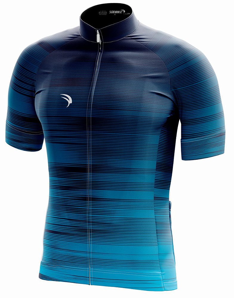 CAMISA CICLISMO MASCULINA SÓDBIKE DRY, PROTEÇÃO SOLAR 20, ZIPER CURTO
