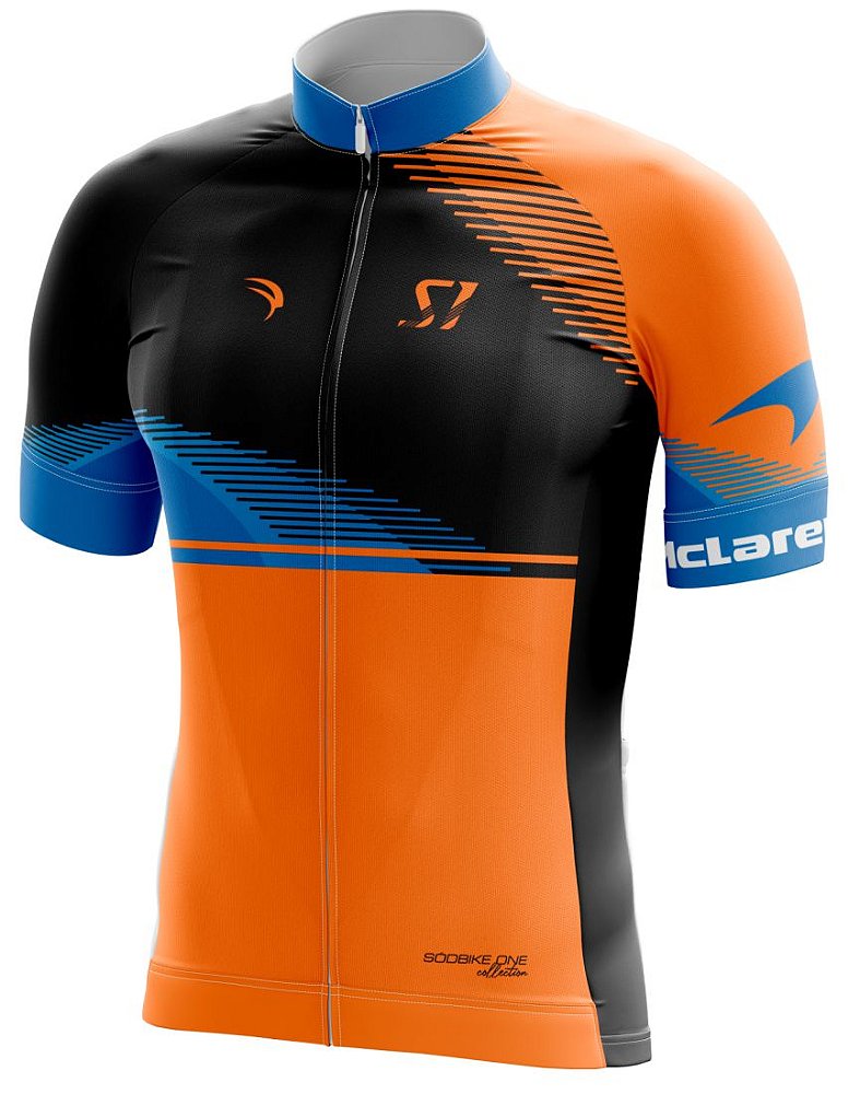 CAMISA CICLISMO MACLAREN MASCULINA SÓDBIKE, PROTEÇÃO SOLAR 20, ZIPER FULL