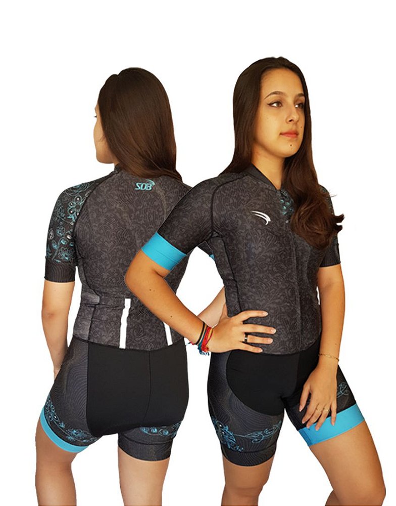 MACAQUINHO CICLISMO FEMININO SÓDBIKE, FORRO GEL E ESPUMA MISTO, TECIDO REFLETIVO