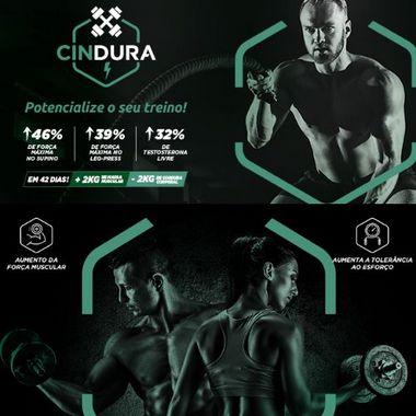 Cindura 800mg - Ganho de Massa, Força e Resistência - 60 doses