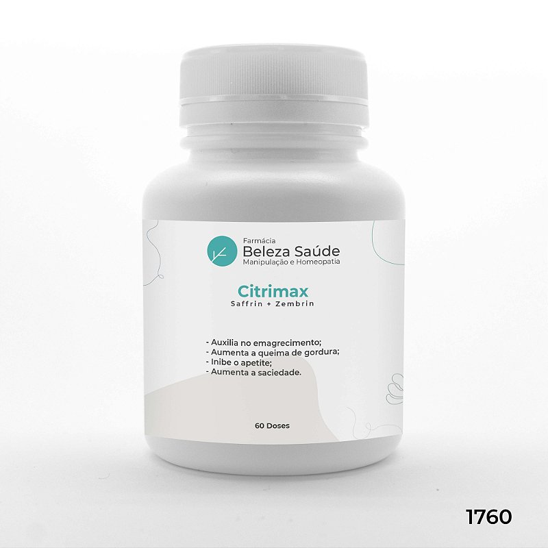 Citrimax + Saffrin + Zembrin - Auxilia o Controle do Apetite - 60 doses