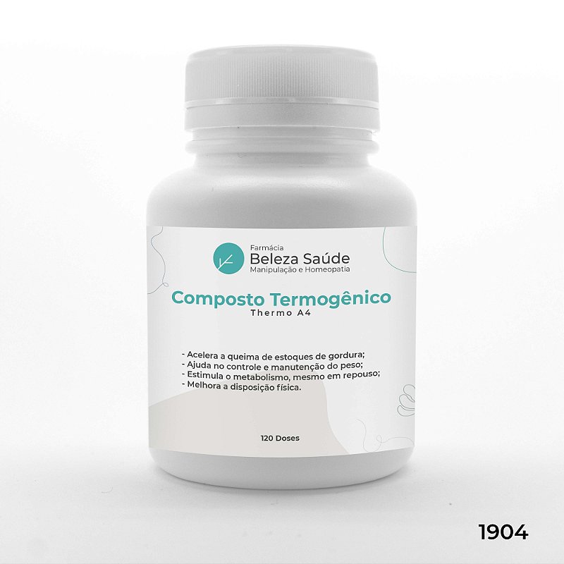 Composto Termogênico Thermo A4 - Acelera O Metabolismo - 120 doses