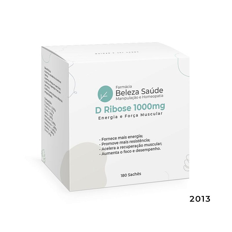 D Ribose 1000mg Energia e Força Muscular - 180 doses